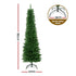1.8m Pre-Lit Christmas Tree 200 LED Warm Lights Artificial Xmas Tree 6ft