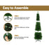 1.8m Pre-Lit Christmas Tree 200 LED Warm Lights Artificial Xmas Tree 6ft