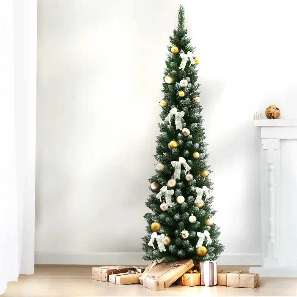 1.8m Snow Flocked Christmas Tree 300 Tips Artificial Xmas Tree 6ft Decor