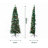 2.1m Artificial Slim Christmas Tree Pine Cone Berry Decor Corner