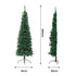 2.4m Pre-Lit Christmas Tree Slim Pencil Corner Tree 280 LED Green