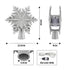 Christmas Tree Topper Lighted 360° Rotating Snowflake Projector Silver Glitter