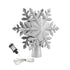 Christmas Tree Topper Lighted 360° Rotating Snowflake Projector Silver Glitter