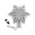 Christmas Tree Topper Lighted 360° Rotating Snowflake Projector Silver Glitter