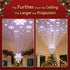 Christmas Tree Topper Lighted 360° Rotating Snowflake Projector Silver Glitter