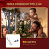 Christmas Tree Topper Lighted 360° Rotating Snowflake Projector Silver Glitter