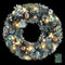 60cm Snowy Christmas Wreath with LED Lights Pinecones Baubles Xmas Door Decor