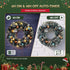 60cm Snowy Christmas Wreath with LED Lights Pinecones Baubles Xmas Door Decor