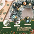 60cm Snowy Christmas Wreath with LED Lights Pinecones Baubles Xmas Door Decor