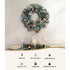 60cm Snowy Christmas Wreath with LED Lights Pinecones Baubles Xmas Door Decor