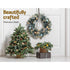 60cm Snowy Christmas Wreath with LED Lights Pinecones Baubles Xmas Door Decor