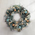 60cm Snowy Christmas Wreath with LED Lights Pinecones Baubles Xmas Door Decor
