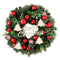 Jingle Jollys 40cm Christmas Wreath Pre-Decorated Red Baubles Candy Door Decor