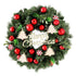 Jingle Jollys 40cm Christmas Wreath Pre-Decorated Red Baubles Candy Door Decor
