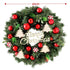Jingle Jollys 40cm Christmas Wreath Pre-Decorated Red Baubles Candy Door Decor