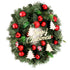 Jingle Jollys 40cm Christmas Wreath Pre-Decorated Red Baubles Candy Door Decor