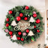 Jingle Jollys 40cm Christmas Wreath Pre-Decorated Red Baubles Candy Door Decor