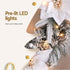 Jingle Jollys 60cm Christmas Wreath LED Lights Snowy Flowers Garland Party Decor