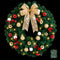 Christmas Wreath 60CM LED Garland Berries Bow Baubles Xmas Decor