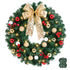 Christmas Wreath 60CM LED Garland Berries Bow Baubles Xmas Decor