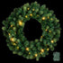 60cm Pre-Lit Christmas Wreath Garlands Warm White LED Door Wreath Decor