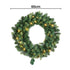 60cm Pre-Lit Christmas Wreath Garlands Warm White LED Door Wreath Decor