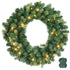 60cm Pre-Lit Christmas Wreath Garlands Warm White LED Door Wreath Decor