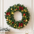 60cm Pre-Lit Christmas Wreath Garlands Warm White LED Door Wreath Decor