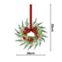 6x Christmas Wreath Garland 26cm Pre-lit Wreaths Red Berries Bow