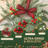 6x Christmas Wreath Garland 26cm Pre-lit Wreaths Red Berries Bow