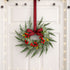 6x Christmas Wreath Garland 26cm Pre-lit Wreaths Red Berries Bow