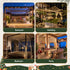 Jingle Jollys 3x3m Christmas Curtain Lights 300 LED Warm White USB 8 Mode Window