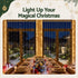 Jingle Jollys 3x3m Christmas Curtain Lights 300 LED Warm White USB 8 Mode Window