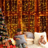 6Mx3M LED Curtain Lights Warm White Outdoor Waterproof 600 LEDs