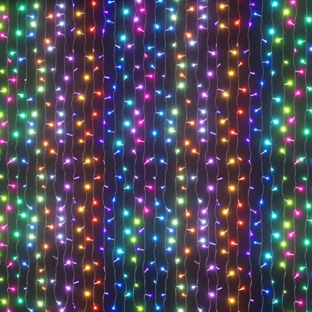 Jingle Jollys 6x3m Christmas Curtain Lights 960 LED RGB Remote Fairy Backdrop