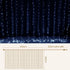 6X3M Christmas Lights Curtain Light Cool White 600 LED