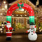 Christmas Inflatable Archway with LED Lights Santa Snowman 254cm