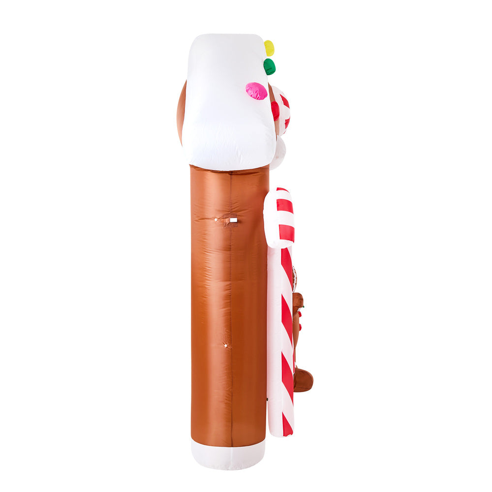 2.8M Christmas Inflatable Archway with LED Lights, Outdoor Set