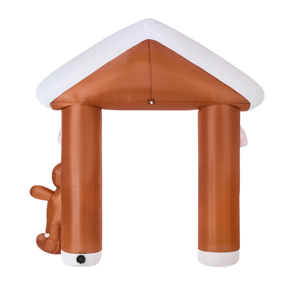 2.8M Christmas Inflatable Archway with LED Lights, Outdoor Set