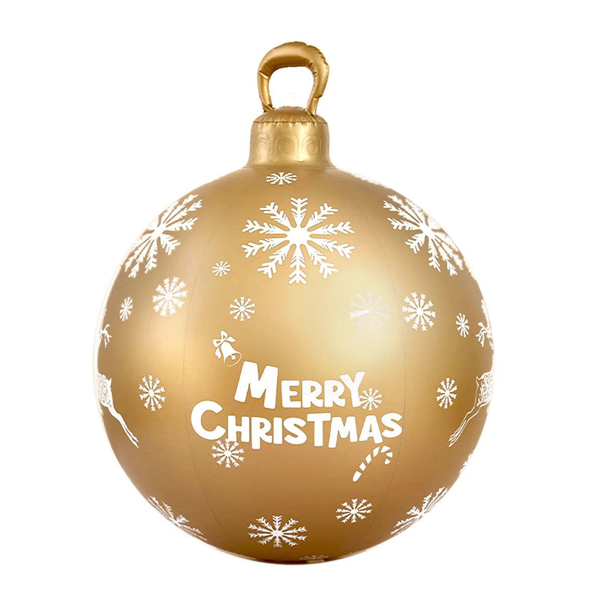 60cm Christmas Inflatable Bauble Ball Outdoor Decoration Gold with Pump