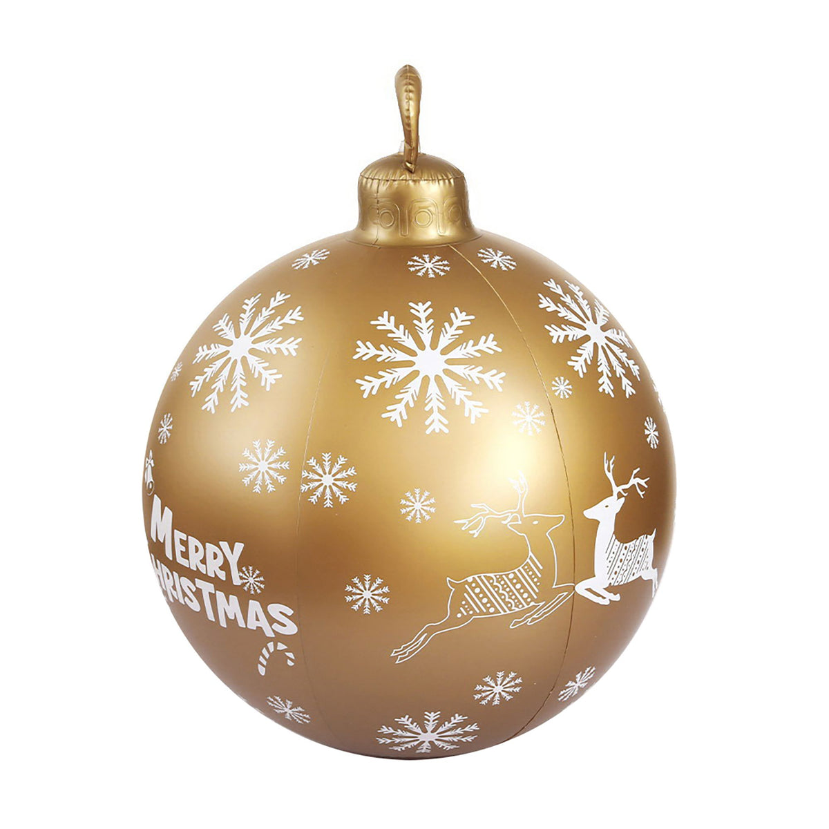 60cm Christmas Inflatable Bauble Ball Outdoor Decoration Gold with Pump