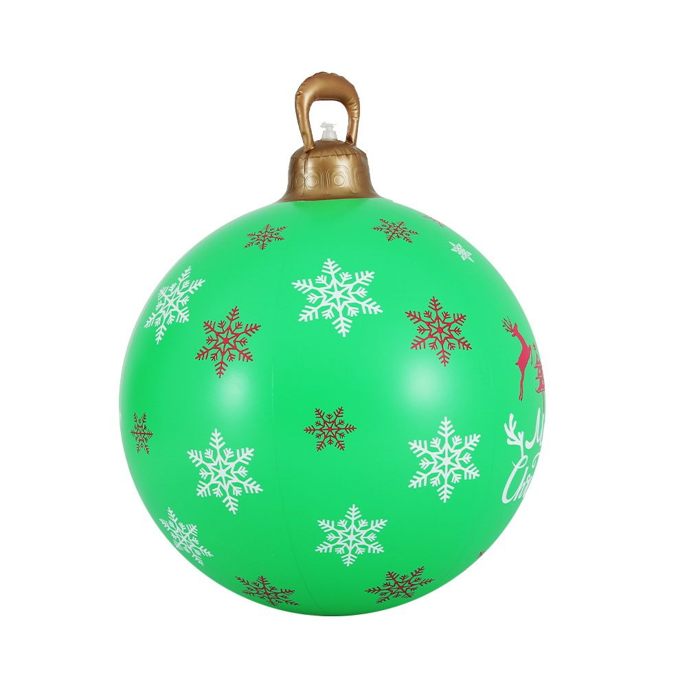 60cm Christmas Inflatable Bauble Ball Outdoor Decoration Green with Pump