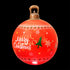 60cm Red Inflatable Merry Christmas Bauble Built In 7 Colour LED Light Pump