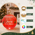60cm Red Inflatable Merry Christmas Bauble Built In 7 Colour LED Light Pump