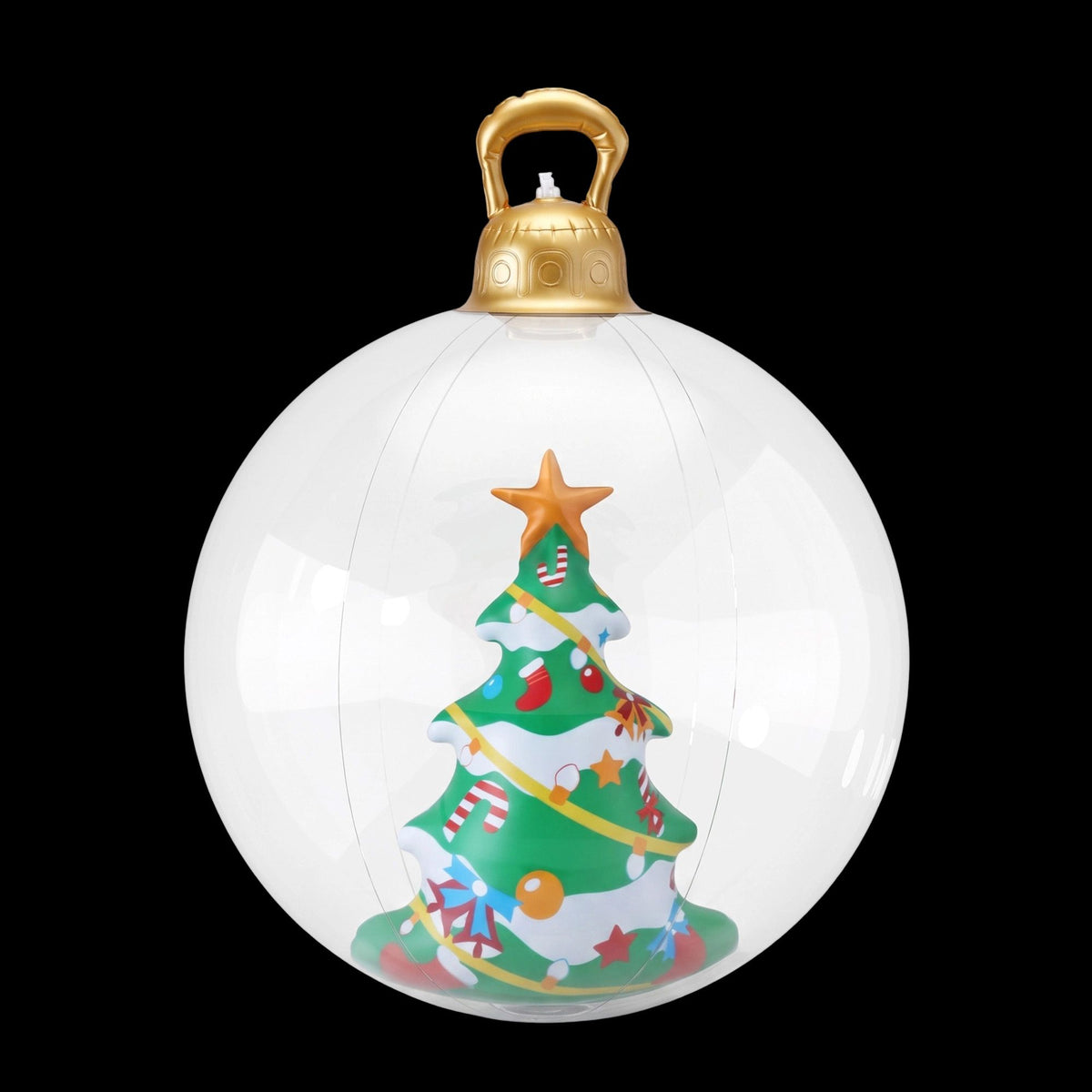 60cm Clear Inflatable Christmas Tree Bauble Water Repellent PVC with Pump