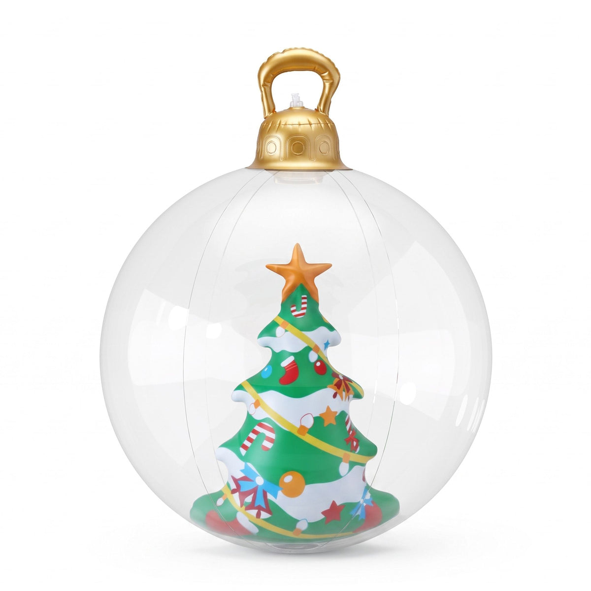 60cm Clear Inflatable Christmas Tree Bauble Water Repellent PVC with Pump