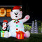 Christmas Inflatable Bear 1.8M Height LED Outdoor Decorations Illuminated