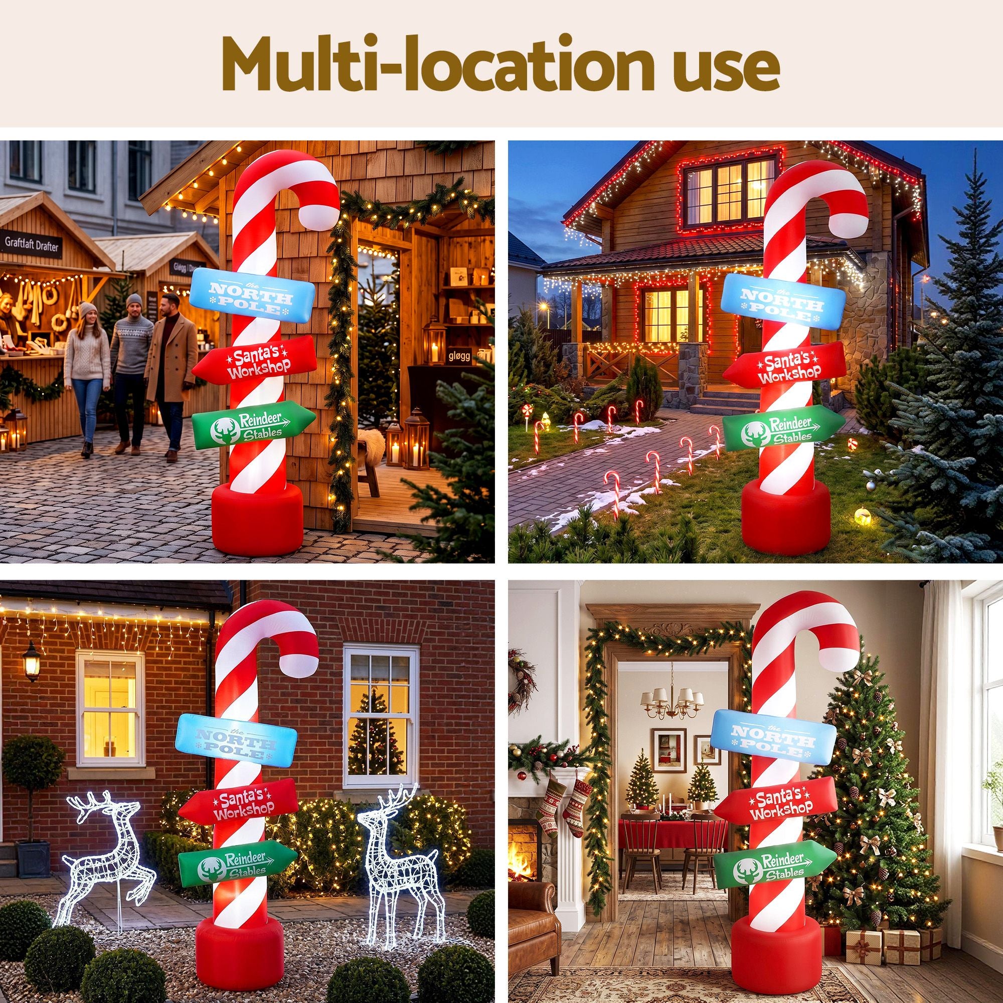 240cm Christmas Inflatable LED Outdoor Holiday Decoration with Blower