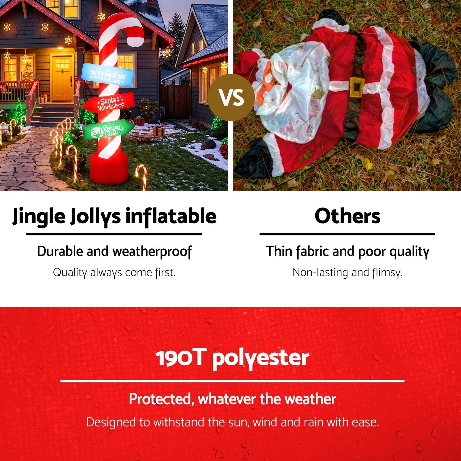 240cm Christmas Inflatable LED Outdoor Holiday Decoration with Blower