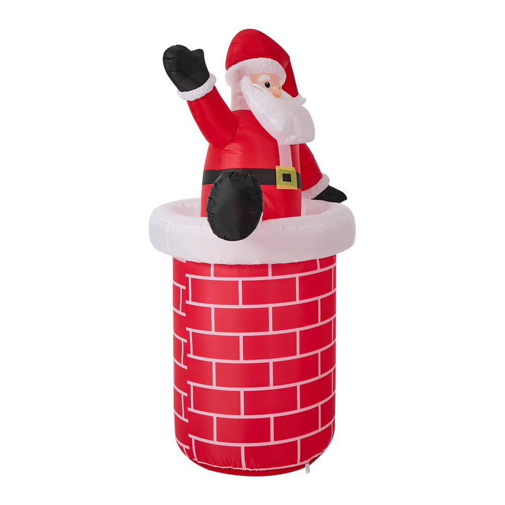 1.8M Christmas Inflatable Santa Chimney LED Lights